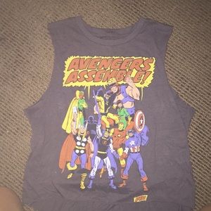 Superhero crop tank